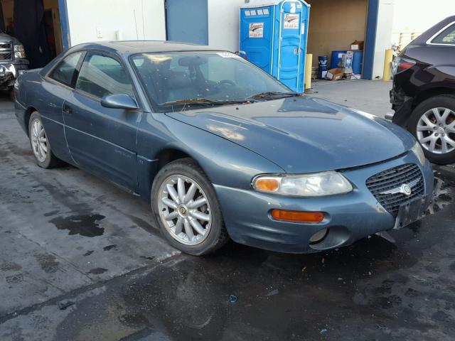 4C3AU52N8YE019668 - 2000 CHRYSLER SEBRING LX BLUE photo 1