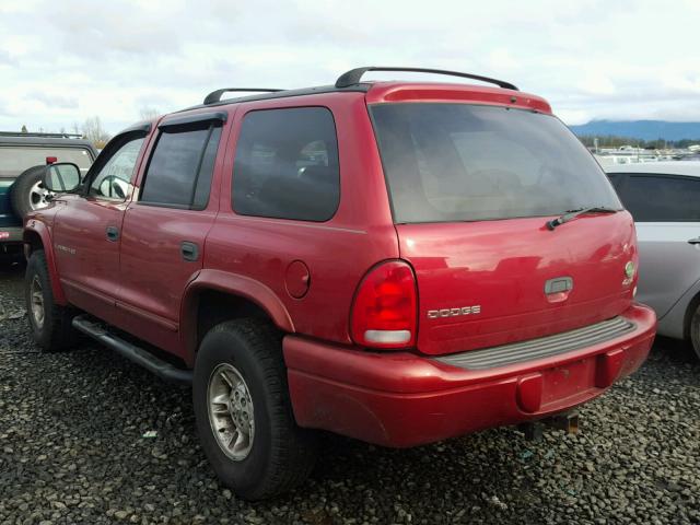 1B4HS28N2YF201137 - 2000 DODGE DURANGO RED photo 3