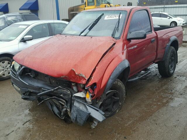 5TEPM62N23Z258779 - 2003 TOYOTA TACOMA MAROON photo 2