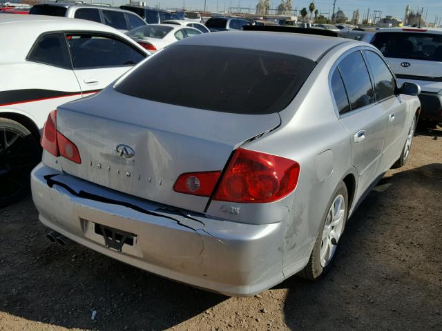 JNKCV51E45M204188 - 2005 INFINITI G35 SILVER photo 4