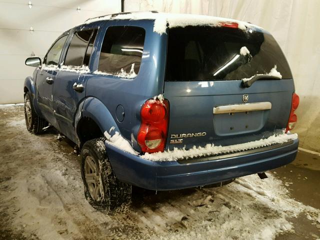 1D4HB48N45F544691 - 2005 DODGE DURANGO SL BLUE photo 3