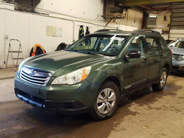 4S4BRBAC8A3368005 - 2010 SUBARU OUTBACK 2. GREEN photo 2