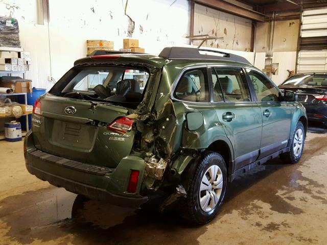 4S4BRBAC8A3368005 - 2010 SUBARU OUTBACK 2. GREEN photo 4