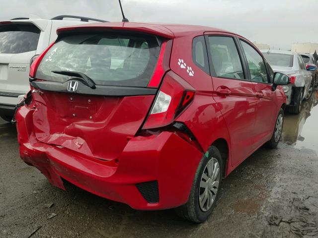3HGGK5H54HM709238 - 2017 HONDA FIT LX RED photo 4