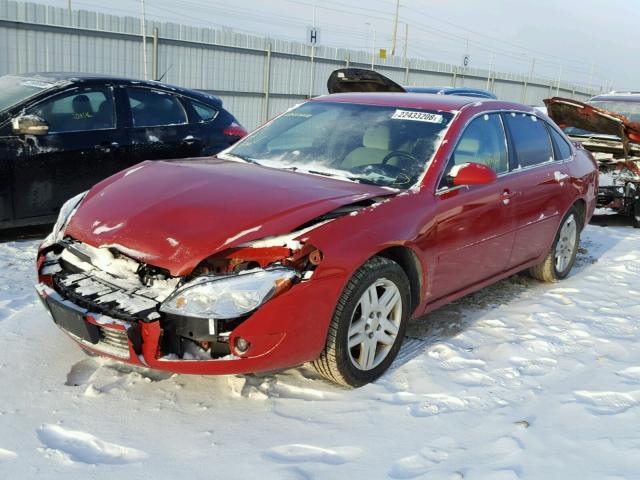 2G1WC583281209407 - 2008 CHEVROLET IMPALA LT RED photo 2