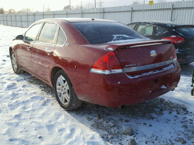 2G1WC583281209407 - 2008 CHEVROLET IMPALA LT RED photo 3