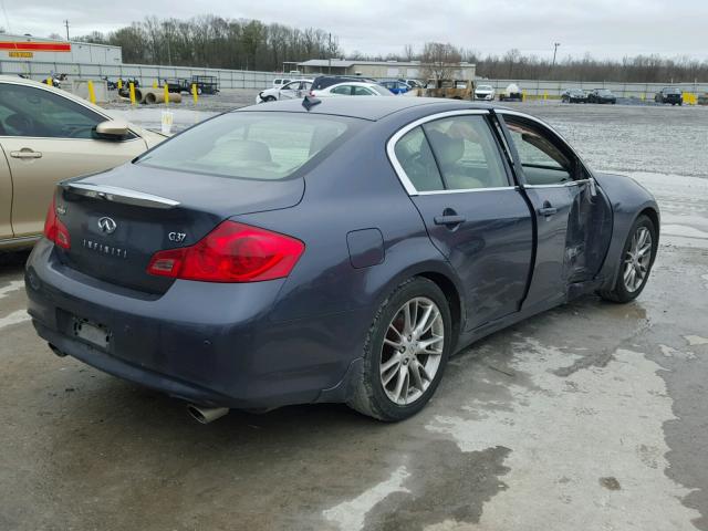 JN1CV6AP7BM305667 - 2011 INFINITI G37 BASE BLUE photo 4