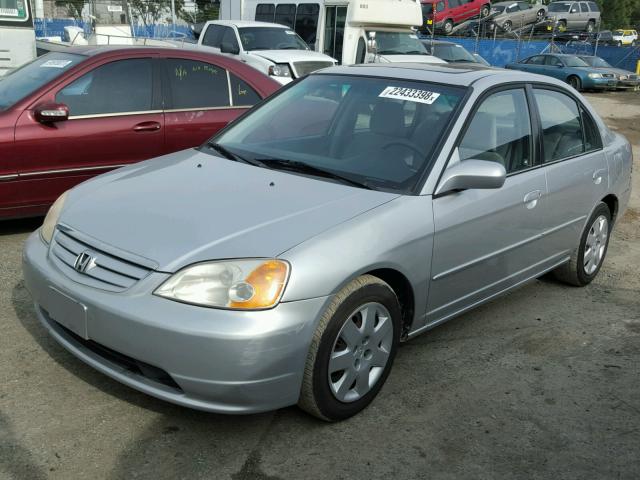 JHMES26752S000257 - 2002 HONDA CIVIC EX SILVER photo 2