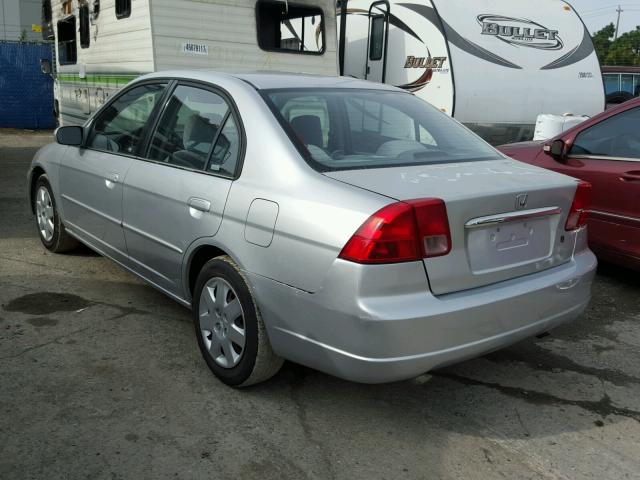 JHMES26752S000257 - 2002 HONDA CIVIC EX SILVER photo 3