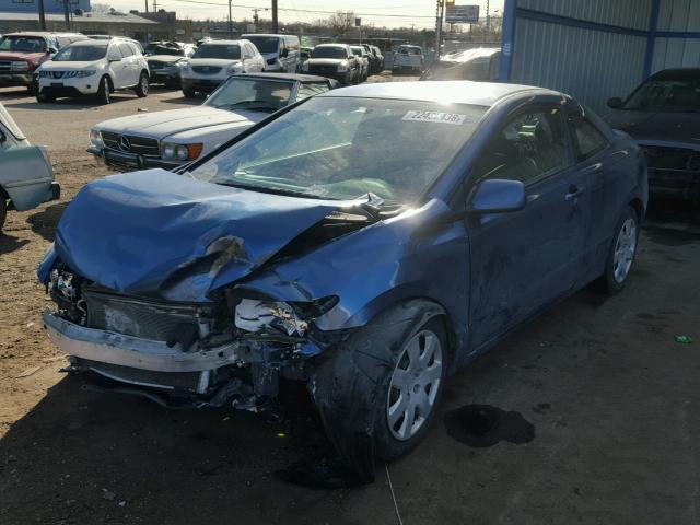 2HGFG11648H533654 - 2008 HONDA CIVIC LX BLUE photo 2