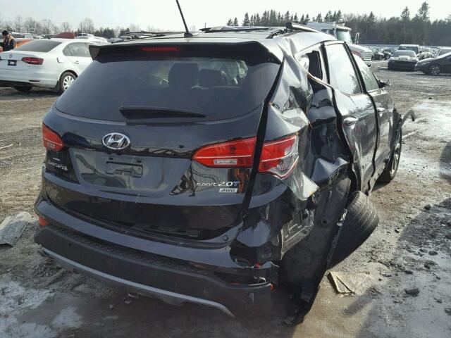 5XYZUDLA5FG301146 - 2015 HYUNDAI SANTA FE S BLACK photo 4