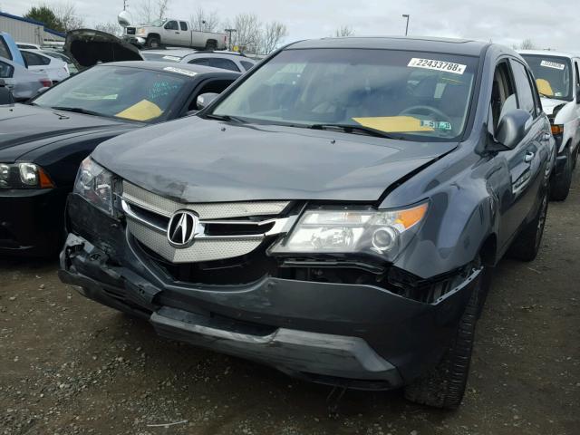 2HNYD28248H549324 - 2008 ACURA MDX GRAY photo 2