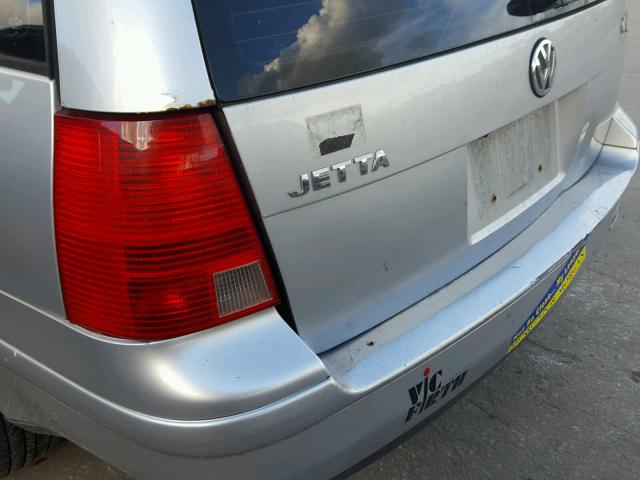 WVWSK61J61W688517 - 2001 VOLKSWAGEN JETTA GLS SILVER photo 9