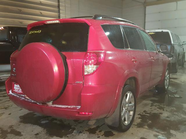 JTMBD32V576024955 - 2007 TOYOTA RAV4 SPORT RED photo 4