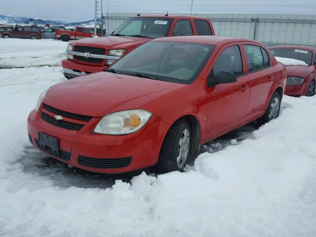 1G1AK55F067827837 - 2006 CHEVROLET COBALT LS RED photo 2