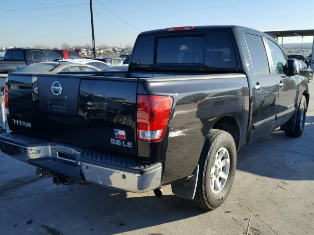 1N6BA07A85N530566 - 2005 NISSAN TITAN XE BLACK photo 4