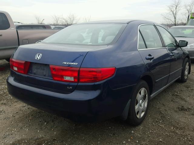 1HGCM56415A048117 - 2005 HONDA ACCORD LX BLUE photo 4