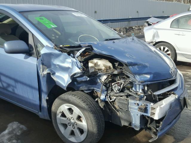 JTDKB20U297854901 - 2009 TOYOTA PRIUS BLUE photo 9