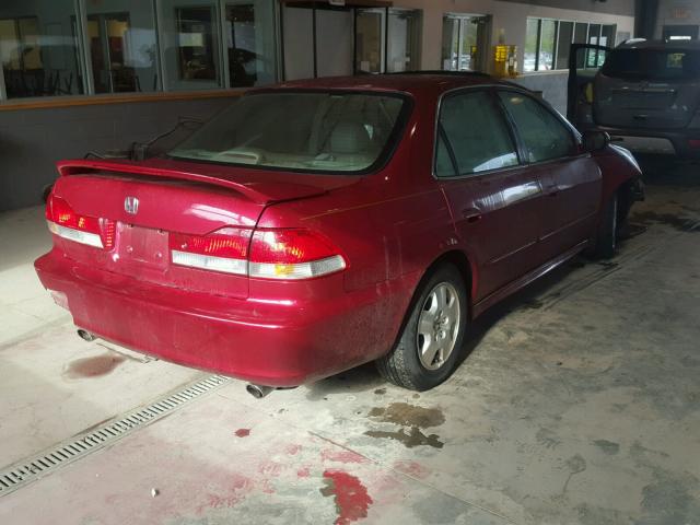 1HGCG16562A052443 - 2002 HONDA ACCORD EX RED photo 4