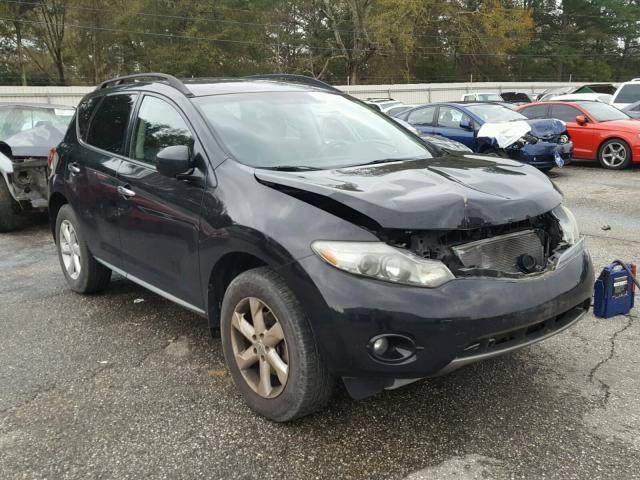 JN8AZ1MU8AW001896 - 2010 NISSAN MURANO S BLACK photo 1