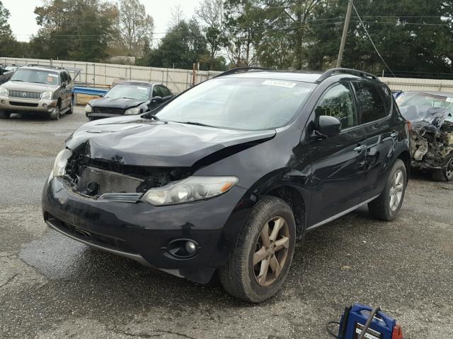 JN8AZ1MU8AW001896 - 2010 NISSAN MURANO S BLACK photo 2