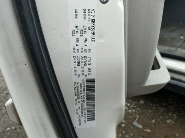 2D8HN44E89R583004 - 2009 DODGE GRAND CARA WHITE photo 10