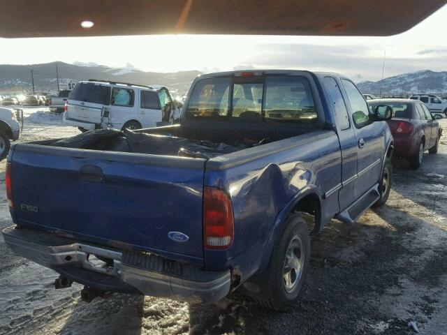 1FTDX18WXVKB92695 - 1997 FORD F150 BLUE photo 4