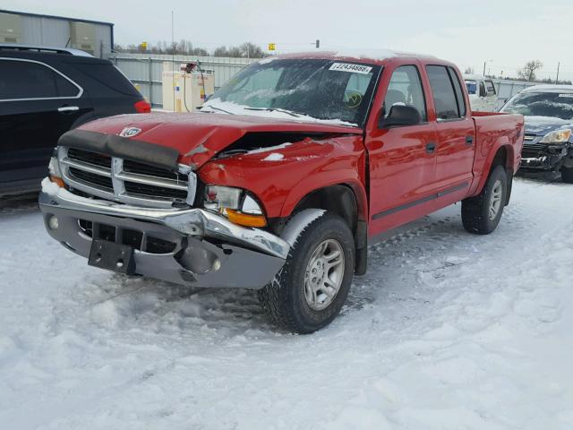 1D7HG48N93S192832 - 2003 DODGE DAKOTA QUA RED photo 2