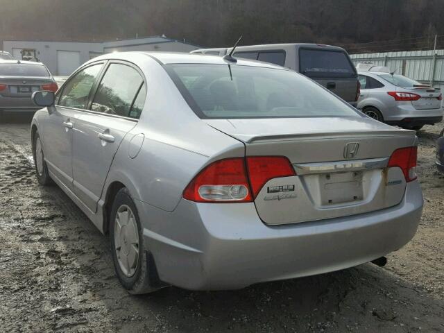 JHMFA362X9S002419 - 2009 HONDA CIVIC HYBR SILVER photo 3