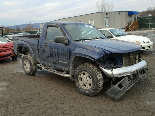 1GTDS146548223349 - 2004 GMC CANYON BLUE photo 1