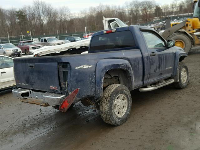 1GTDS146548223349 - 2004 GMC CANYON BLUE photo 4