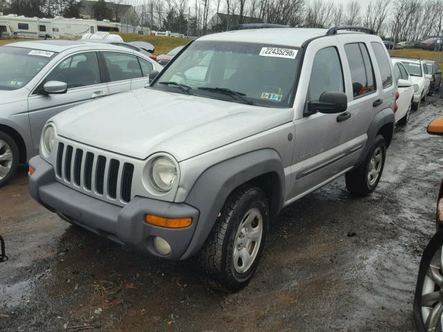 1J4GL48K94W204750 - 2004 JEEP LIBERTY SP SILVER photo 2