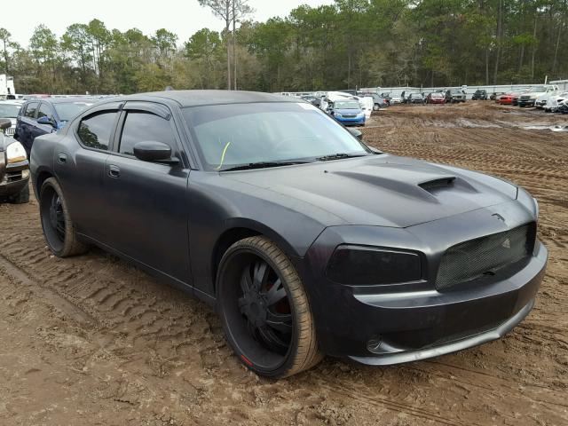 2B3KA43H28H280107 - 2008 DODGE CHARGER BLACK photo 1