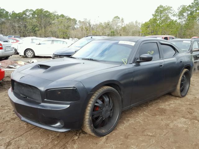 2B3KA43H28H280107 - 2008 DODGE CHARGER BLACK photo 2