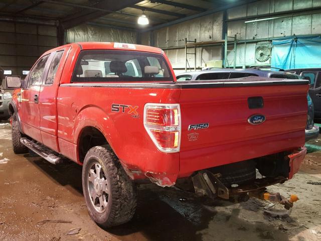 1FTRX14849KC93427 - 2009 FORD F150 SUPER RED photo 3