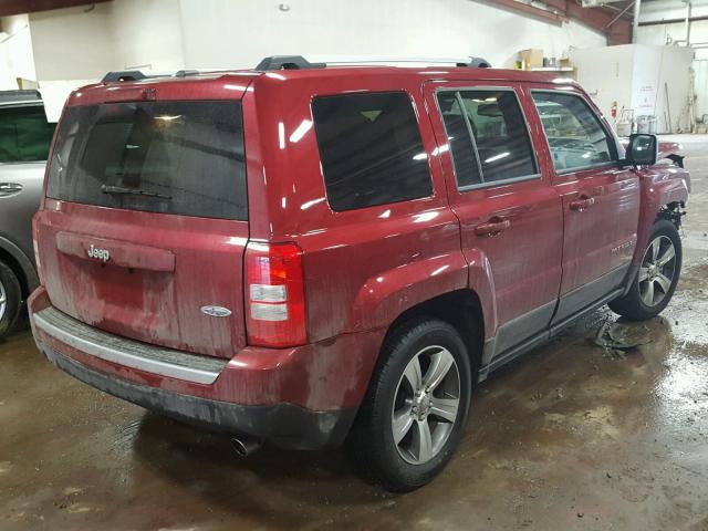 1C4NJPFA0HD202854 - 2017 JEEP PATRIOT LA RED photo 4