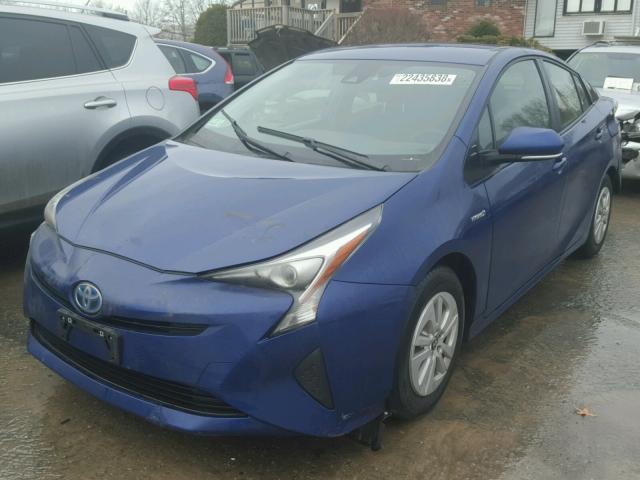 JTDKBRFU2H3552322 - 2017 TOYOTA PRIUS BLUE photo 2