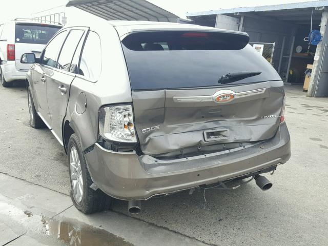 2FMDK3KC8DBB83409 - 2013 FORD EDGE LIMIT BROWN photo 3