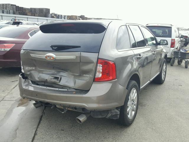 2FMDK3KC8DBB83409 - 2013 FORD EDGE LIMIT BROWN photo 4