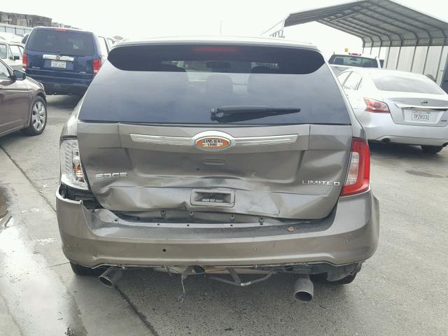 2FMDK3KC8DBB83409 - 2013 FORD EDGE LIMIT BROWN photo 9