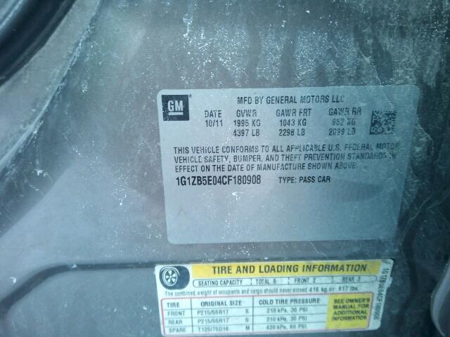 1G1ZB5E04CF180908 - 2012 CHEVROLET MALIBU LS BROWN photo 10