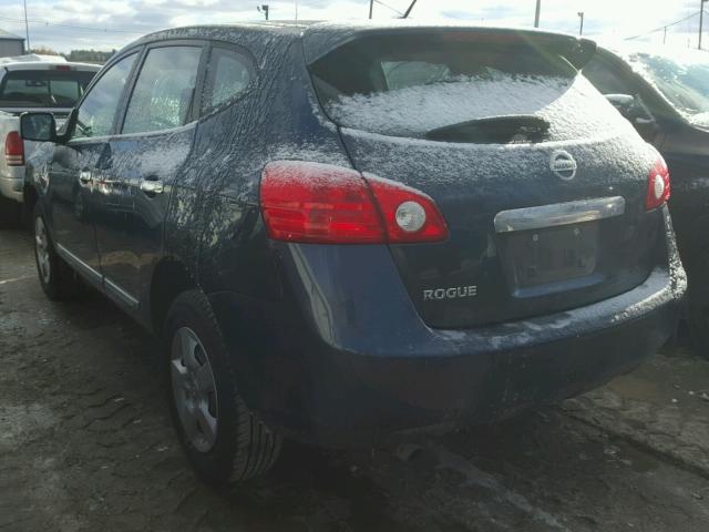 JN8AS5MTXDW528622 - 2013 NISSAN ROGUE S BLUE photo 3