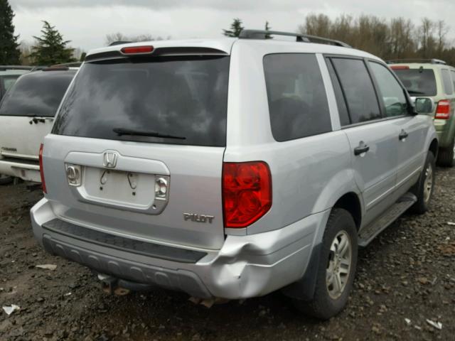 2HKYF18633H610529 - 2003 HONDA PILOT EXL SILVER photo 4