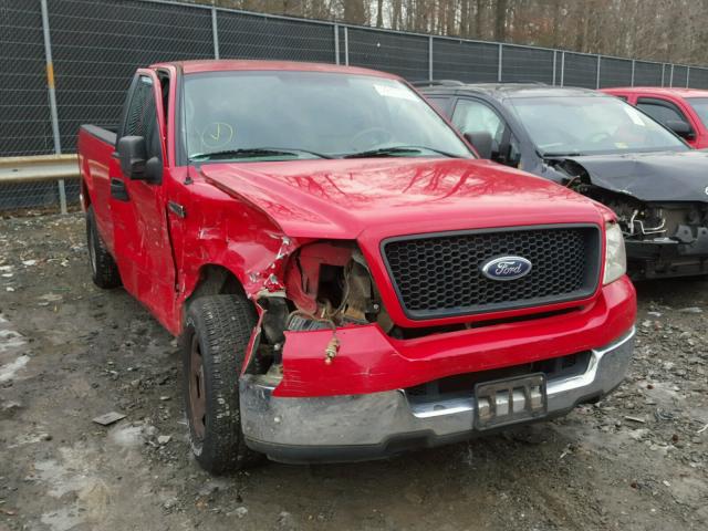 1FTRF12W05NA63848 - 2005 FORD F150 RED photo 1