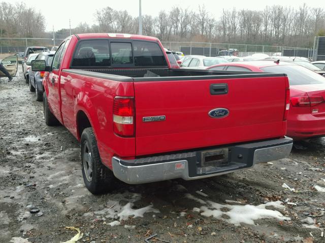 1FTRF12W05NA63848 - 2005 FORD F150 RED photo 3