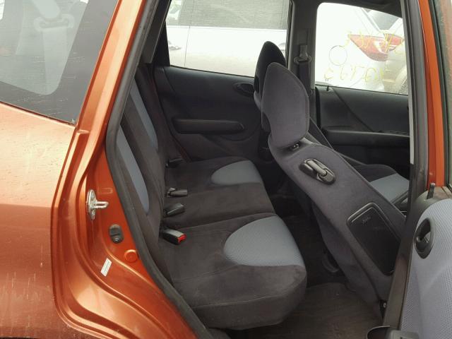 JHMGD38638S064688 - 2008 HONDA FIT SPORT ORANGE photo 6