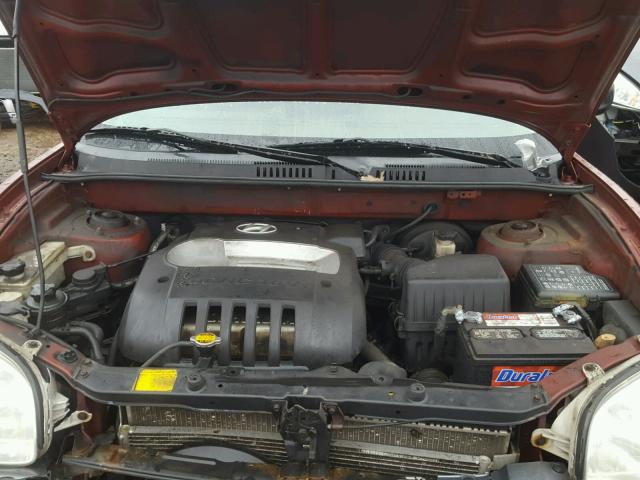 KM8SB82B91U023329 - 2001 HYUNDAI SANTA FE RED photo 7