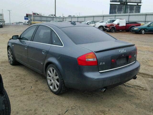 WAUCD64B54N064704 - 2004 AUDI A6 S-LINE GRAY photo 3