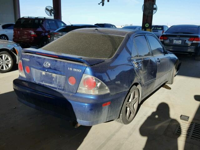 JTHBD182710005219 - 2001 LEXUS IS 300 BLUE photo 4