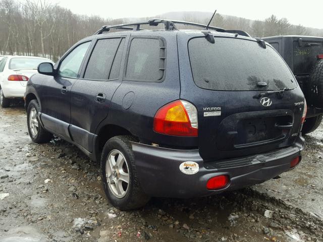 KM8SC73D44U846651 - 2004 HYUNDAI SANTA FE G BLUE photo 3